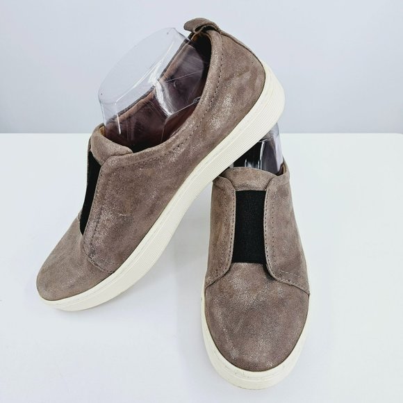 Sofft Safia Slip On Comfort Shoes 10 M Metallic Bronze Leather Stretch Cream Mid - Picture 13 of 14